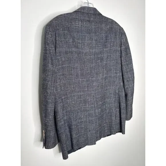 Vintage Barrister for Wallachs Pure Silk Tweed Blazer Made in USA large